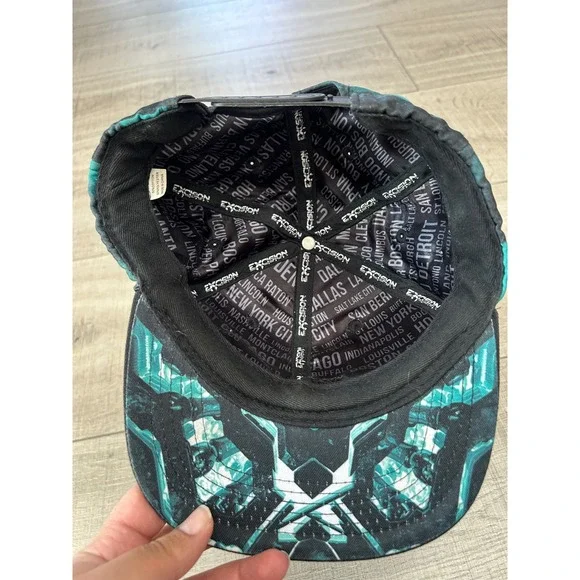 Excision Snapback Hat Black Green Tie Dye EDM Rave Festival Hat Dubstep Merch OS - Picture 4 of 6